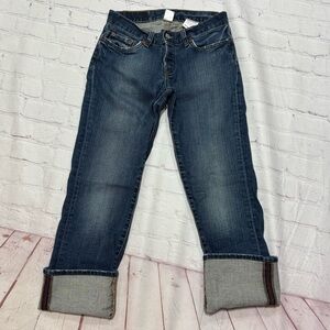 LUCKY BRAND SWEET DREAM CUFF CROP women’s Stylish Blue Denim Jeans size 4/27 GUC